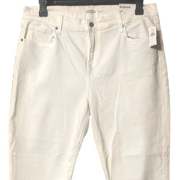 Old Navy Boyfriend Mid-Rise White Jeans Size 14 NWT 📦 - Picture 6 of 9